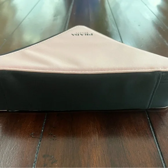 Prada Beauty Pink and Black Triangle Pouch - Picture 6 of 13
